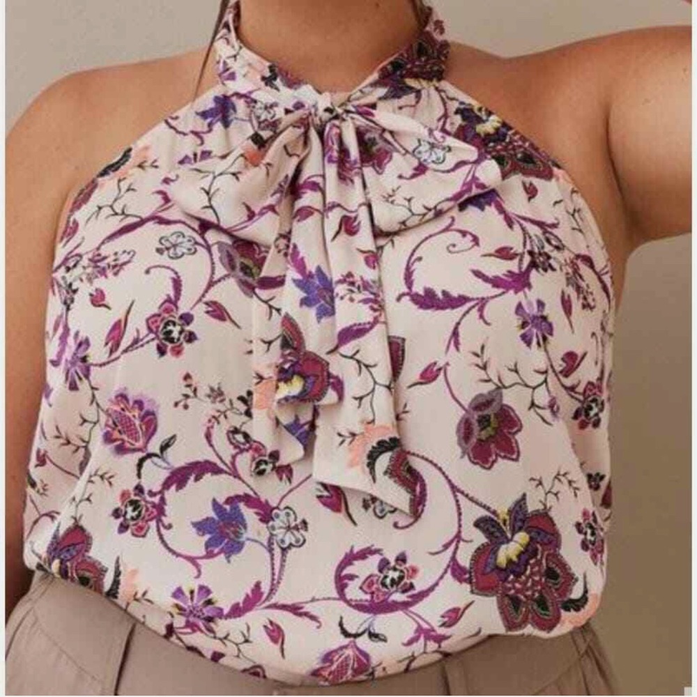 Torrid NWT Satin Bow Tie-Front‎ Halter Top Size 3x NWT